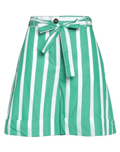Emme By Marella Woman Shorts & Bermuda Shorts Green Size 4 Cotton