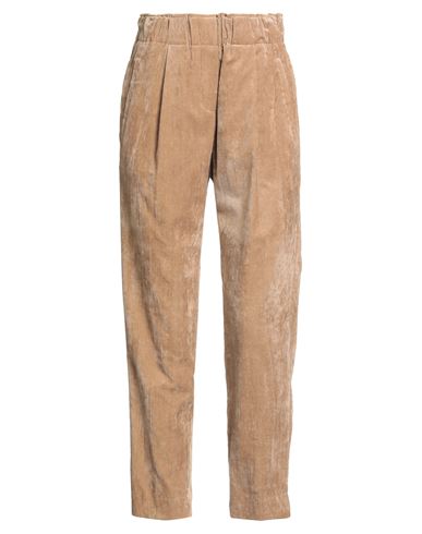 Antonelli Woman Pants Sand Size 2 Cotton, Viscose, Elastane In Brown
