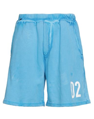 Dsquared2 Man Shorts & Bermuda Shorts Azure Size M Cotton