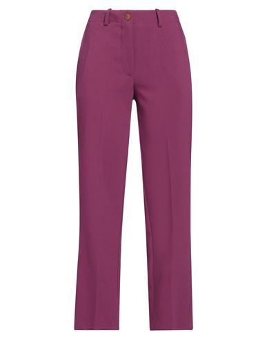Alysi Woman Pants Mauve Size 4 Polyester, Viscose, Elastane In Purple