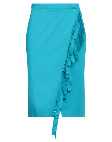 Jijil Woman Midi Skirt Azure Size 6 Cotton, Elastane