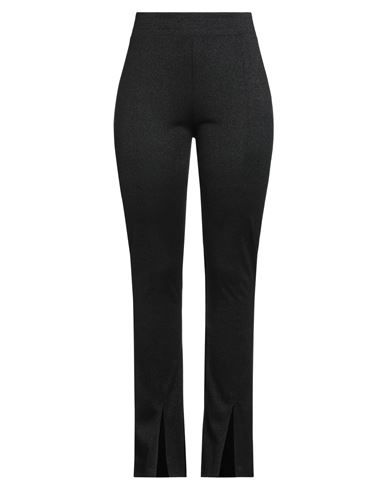 Karl Lagerfeld Woman Pants Black Size M Viscose, Metallic Fiber In Black