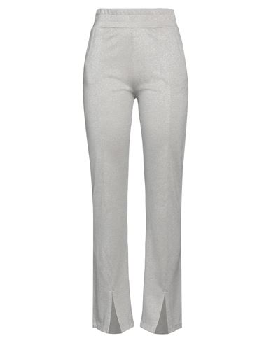 Karl Lagerfeld Woman Pants Light Grey Size S Viscose, Metallic Fiber
