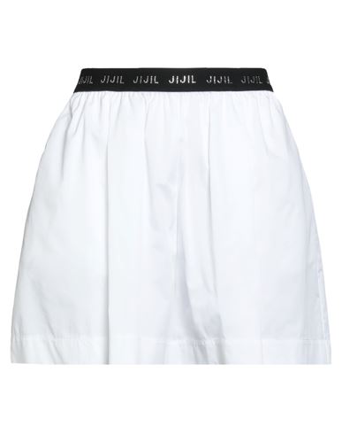 Jijil Woman Shorts & Bermuda Shorts White Size 10 Cotton, Polyamide, Elastane