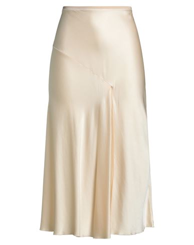Patrizia Pepe Woman Midi Skirt Beige Size 10 Viscose, Polyamide, Elastane