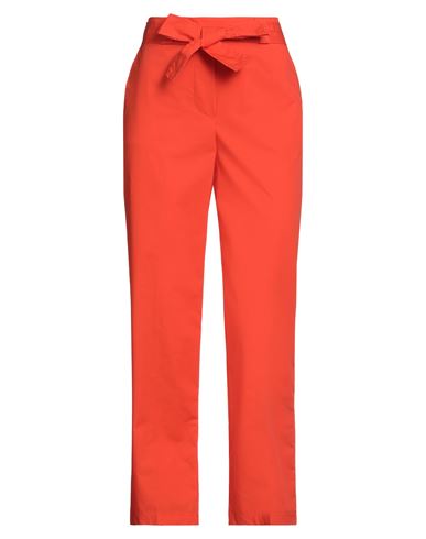 Kartika Woman Pants Coral Size 2 Cotton In Red