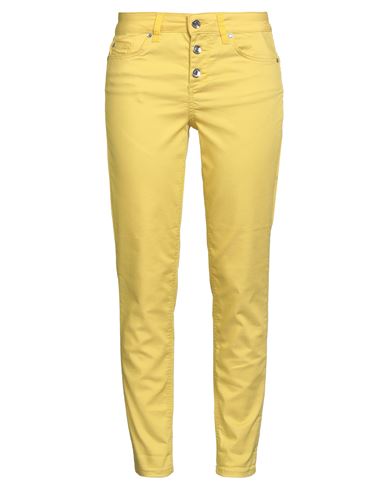 Liu •jo Woman Pants Yellow Size 28w-28l Cotton, Polyester, Elastane