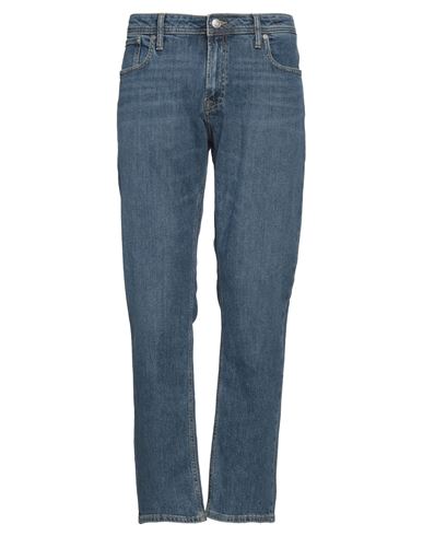 Jack & Jones Man Jeans Blue Size 32w-32l Cotton, Elastane In Blue