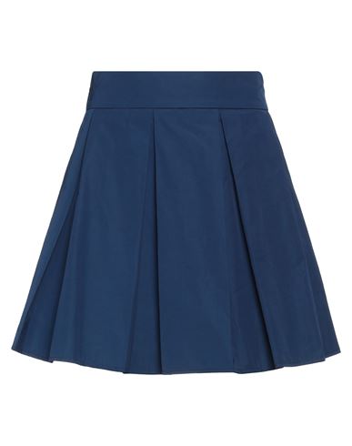 Haveone Woman Mini Skirt Blue Size Xs Polyester, Cotton In Blue