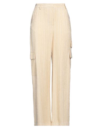 Hanami D'or Woman Pants Cream Size 8 Viscose In Neutral