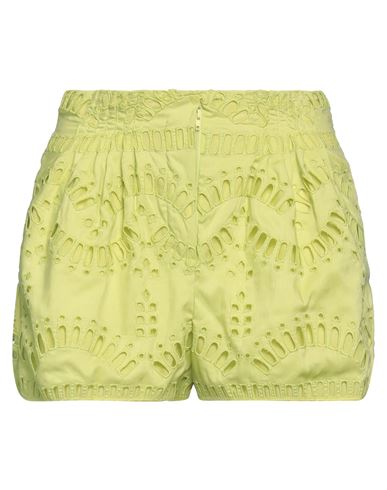 Charo Ruiz Palok Shorts In Broderie Anglaise In Green