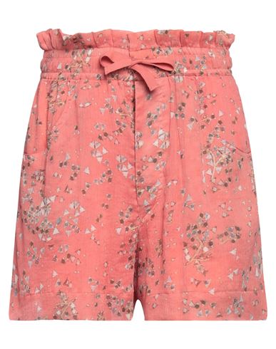 Isabel Marant Ceyane Floral Cotton And Silk Shorts In Red