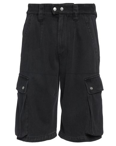 Isabel Marant Man Denim Shorts Black Size 40 Lyocell, Cotton In Black