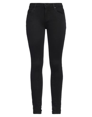 Guess Woman Jeans Black Size 28w-32l Cotton, Elastomultiester, Elastane In Black