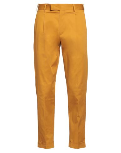 Pt Torino Man Pants Marigold Size 38 Cotton, Linen In Yellow