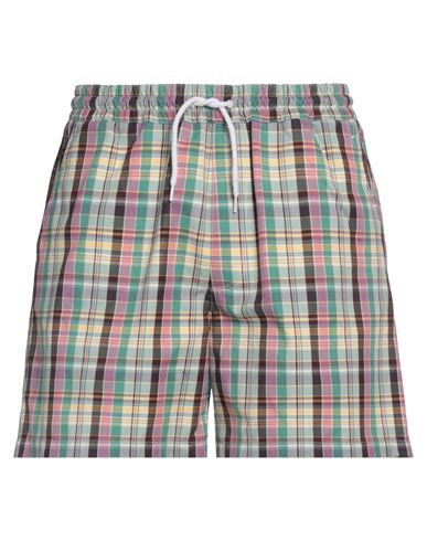 Noah Man Shorts & Bermuda Shorts Green Size 34 Cotton In Green