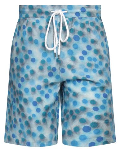 Destin Man Shorts & Bermuda Shorts Light Blue Size L Cotton In Blue