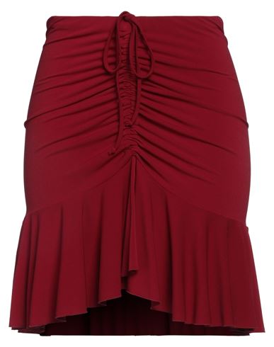 The Andamane Woman Mini Skirt Burgundy Size 6 Polyester, Elastane In Red