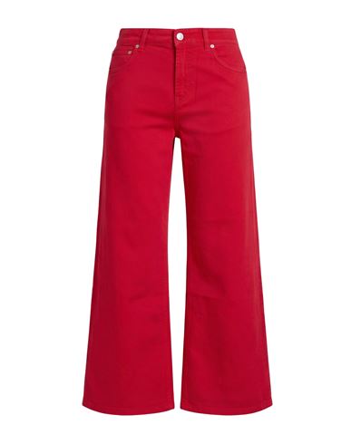 Department Five Department 5 Woman Jeans Red Size 32 Cotton, Rubber In Multi