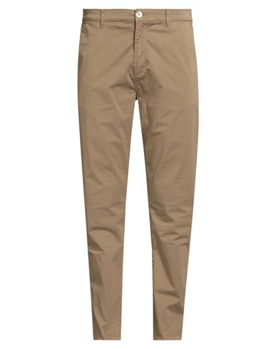 Seinse Man Pants Khaki Size 40 Cotton, Elastane In Sand