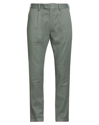 Devore Incipit Man Pants Sage Green Size 36 Linen, Cotton, Elastane In Green