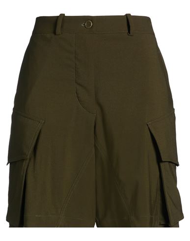 Jw Anderson Tailored Wool Cargo Shorts In Green