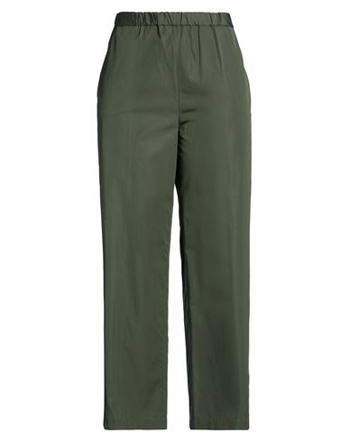 Aspesi Woman Pants Military Green Size 12 Cotton In Green