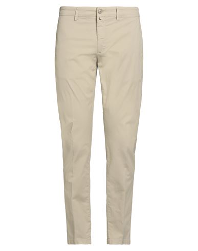 Siviglia Man Pants Light Green Size 35 Cotton, Elastane In Neutral