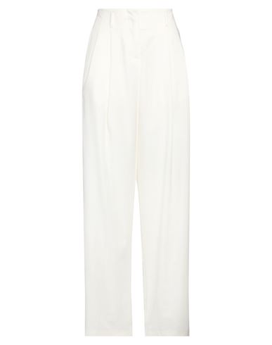 Golden Goose Woman Pants Ivory Size 8 Polyester, Virgin Wool In White