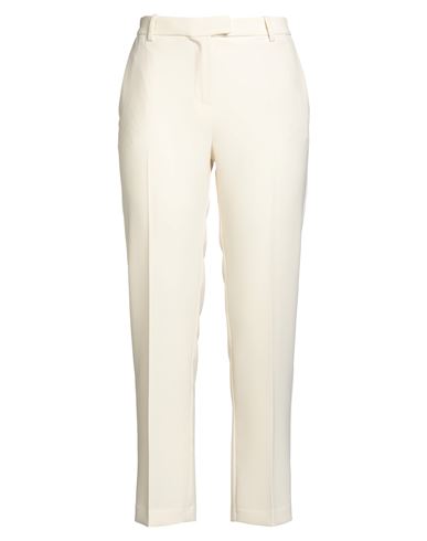 Kaos Woman Pants Cream Size 6 Polyester, Elastane In Metallic