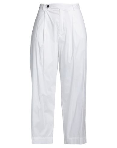 Liviana Conti Woman Pants White Size 10 Cotton, Polyamide, Elastane In White