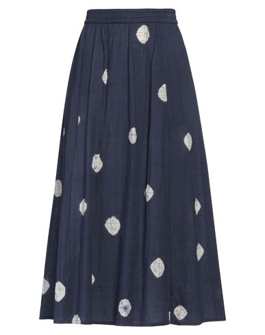 Raga Woman Midi Skirt Navy Size L Cotton In Blue
