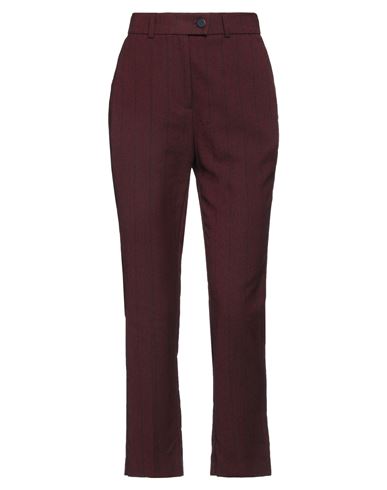 Motivi Woman Pants Plum Size 0 Polyester, Viscose, Cotton