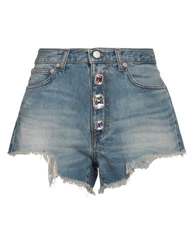 Vicolo Woman Denim Shorts Blue Size Xl Cotton