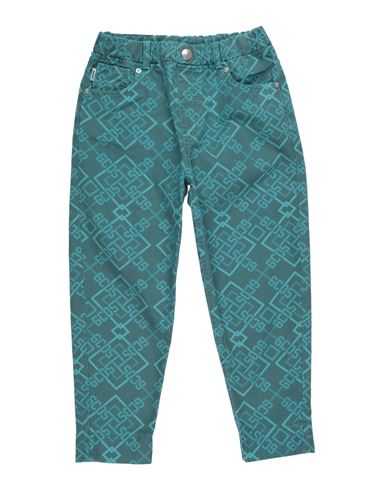Gcds Mini Toddler Boy Pants Turquoise Size 6 Cotton In Blue