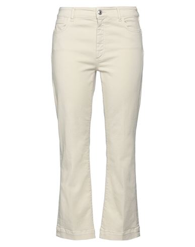 Shop Sportmax Woman Jeans Beige Size 31 Cotton, Elastomultiester, Elastane