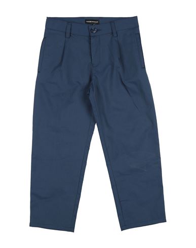 Emporio Armani Toddler Boy Pants Navy Size 6 Cotton, Polyester, Elastane In Navy