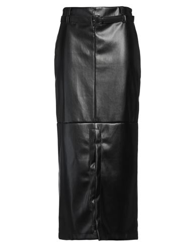 IMPERIAL IMPERIAL WOMAN MAXI SKIRT BLACK SIZE M POLYESTER, POLYURETHANE 