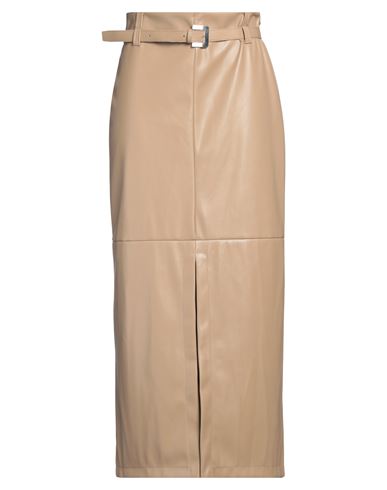 IMPERIAL IMPERIAL WOMAN MAXI SKIRT KHAKI SIZE M POLYESTER, POLYURETHANE 