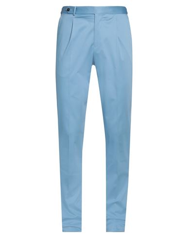 Pt Torino Man Pants Sky Blue Size 34 Cotton, Elastane In Blue