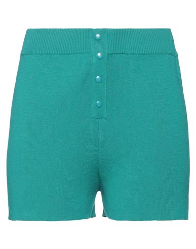 Compañía Fantástica Compañia Fantastica Woman Shorts & Bermuda Shorts Green Size S Viscose, Cotton In Green