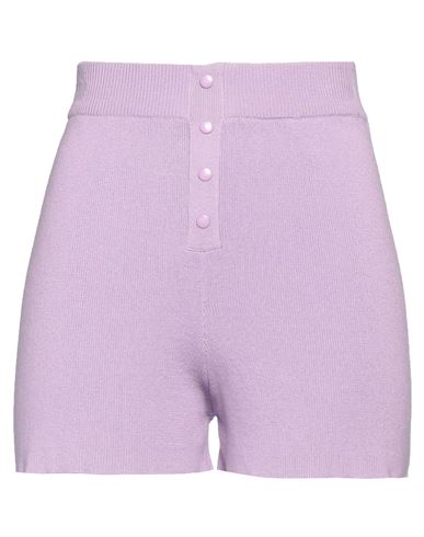 Compañía Fantástica Compañia Fantastica Woman Shorts & Bermuda Shorts Lilac Size S Viscose, Cotton In Purple