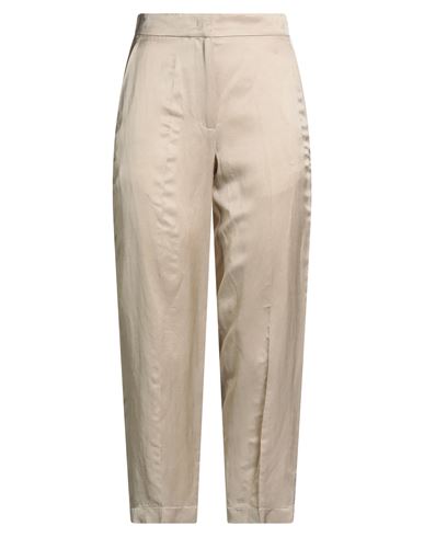 Seventy Venezia Woman Pants Beige Size 4 Viscose, Linen In Neutral