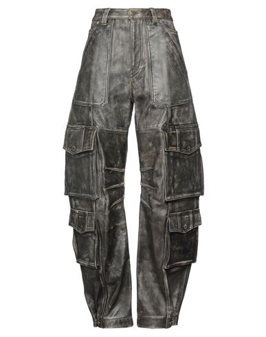 GOLDEN GOOSE GOLDEN GOOSE WOMAN PANTS LEAD SIZE 4 OVINE LEATHER 