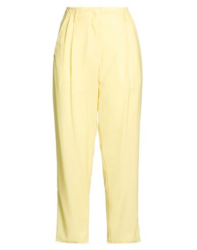 White Sand Woman Pants Yellow Size 6 Virgin Wool