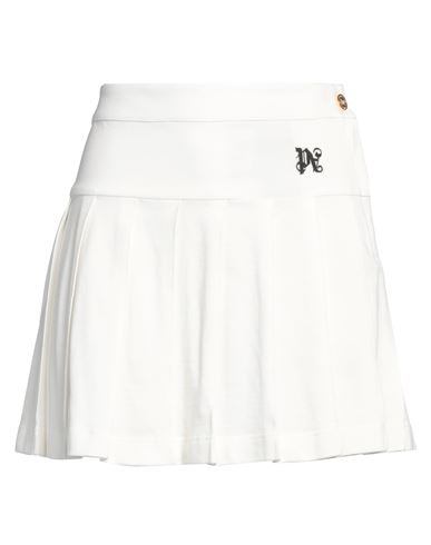 PALM ANGELS PALM ANGELS WOMAN MINI SKIRT OFF WHITE SIZE S COTTON, POLYESTER 