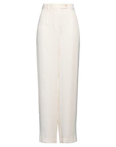 Studio Ar Woman Pants Ivory Size 10 Viscose, Polyester In White