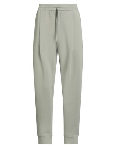 Emporio Armani Man Pants Sage Green Size L Cotton, Polyester, Elastane In Gray