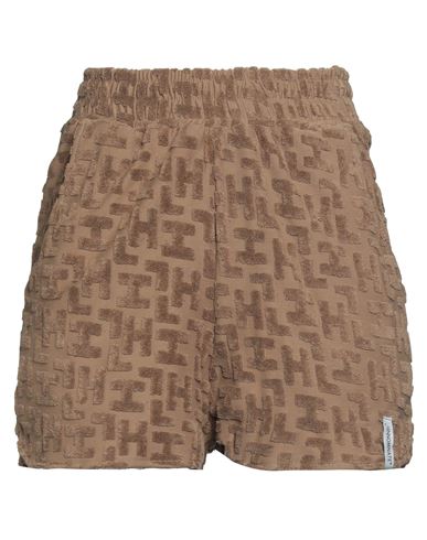 Hinnominate Woman Shorts & Bermuda Shorts Camel Size S Cotton, Polyester In Brown