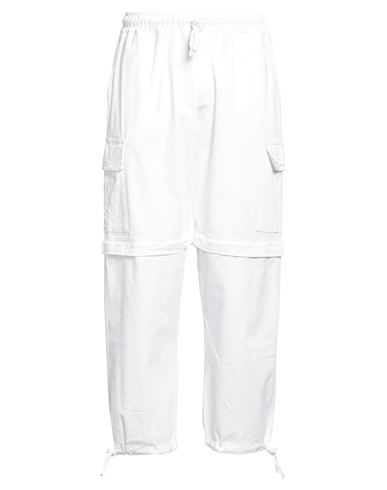 Disclaimer Man Pants White Size M Cotton, Elastane In White